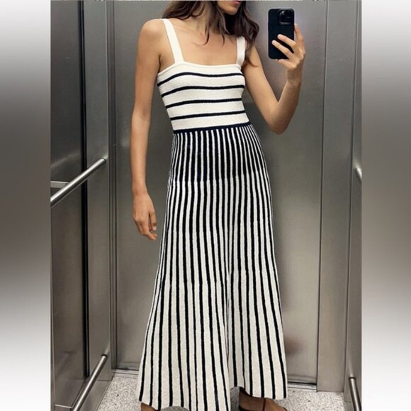 ZARA CUTWORK MIDI DRESS - Picture 6 of 7